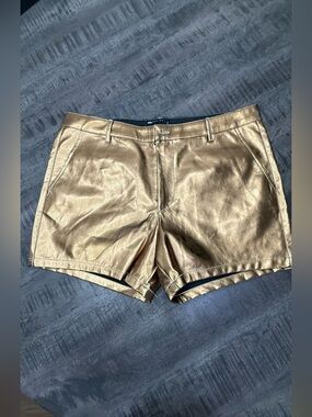 Men's Metallic Gold Hybrid Shorts